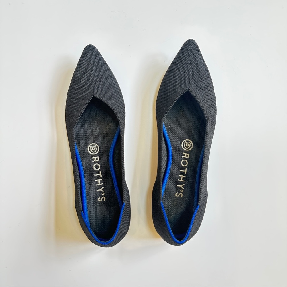 Rothy's the Point Black Flats 8